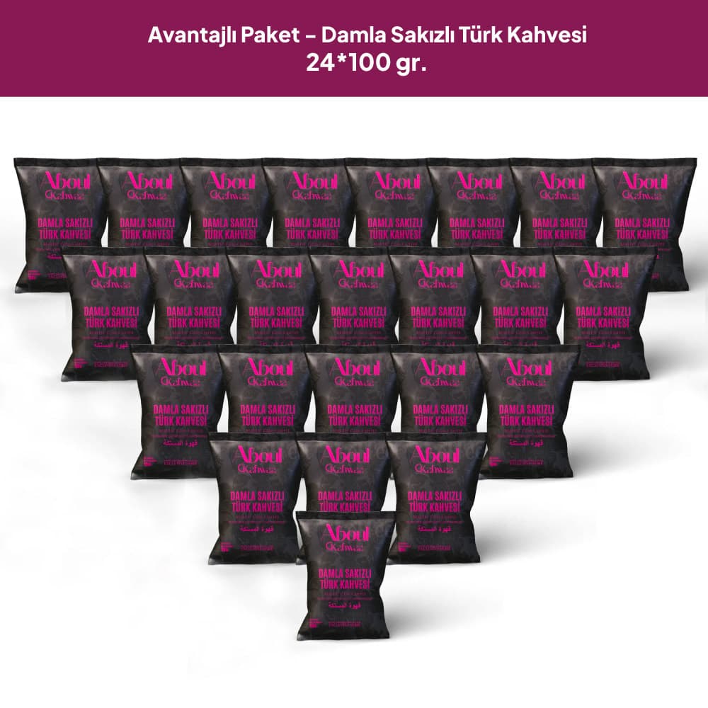 Kahvetown Aboul Qahwaa Damla Sakızlı Türk Kahvesi – 24x100gr. — toptan