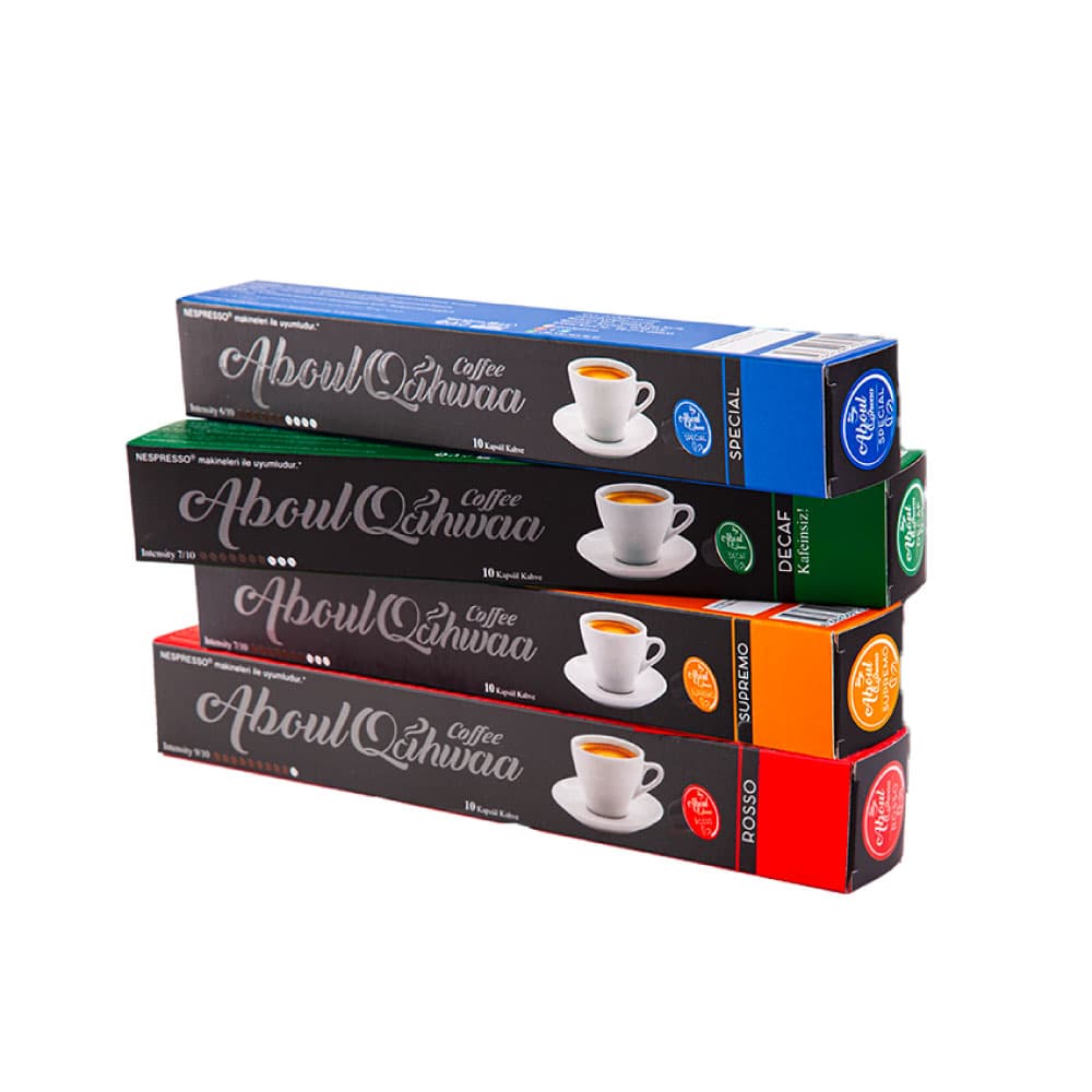 Kahvetown Aboul Qahwaa Espresso 4’lü Set Nespresso® Uyumlu Kapsül Kahve – 4*10’lu — toptan