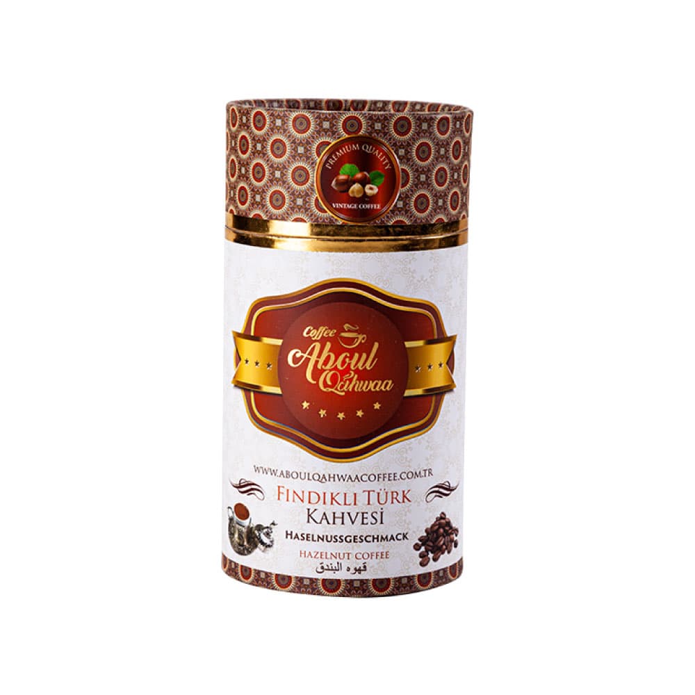 Kahvetown Aboul Qahwaa Fındıklı Türk Kahvesi – Hediyelik Silindir Kutu 250gr. — toptan