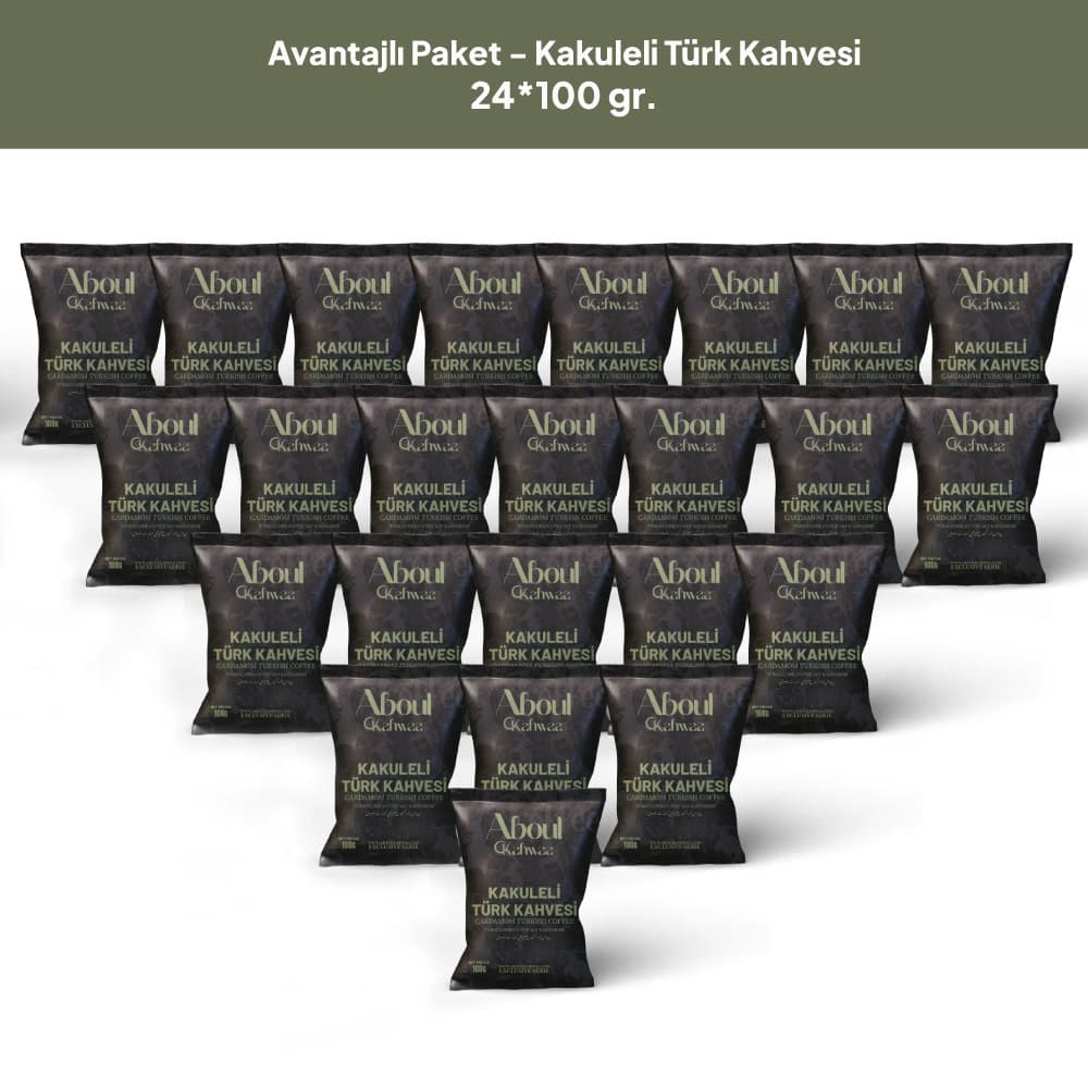 Kahvetown Aboul Qahwaa Kakuleli Türk Kahvesi – 24x100gr. — toptan